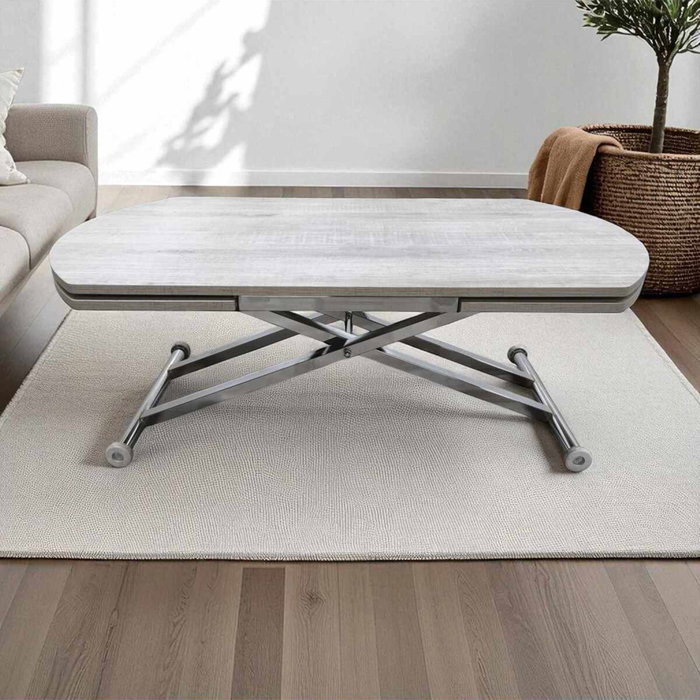 Hanah Home Yan Yari Oval - Lisbon, Chrome
